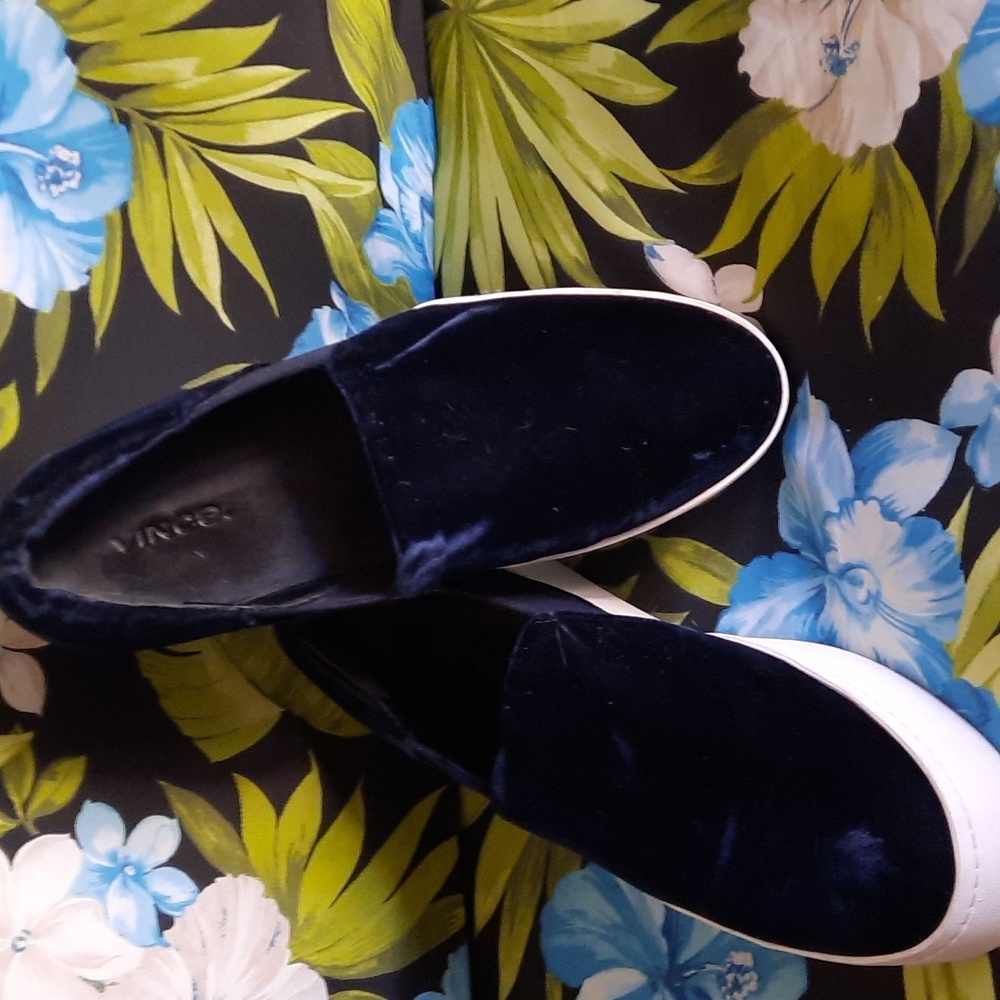 VINCE Navy Suede Sneakers